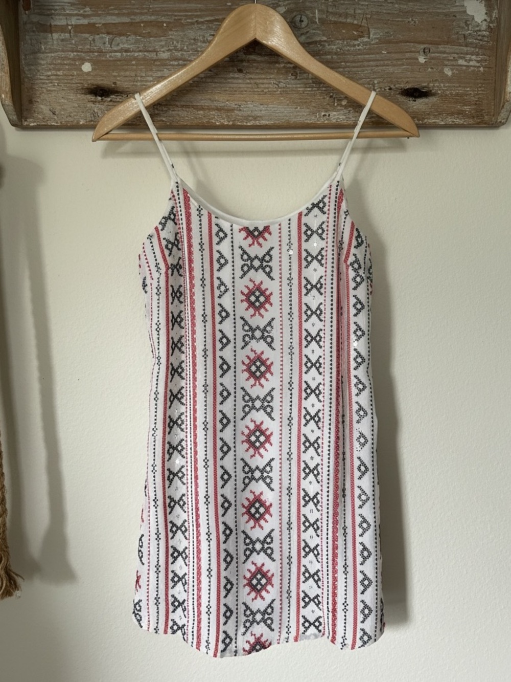 Sam Edelman Spaghetti Strap Cross Stitch Dress Size XS